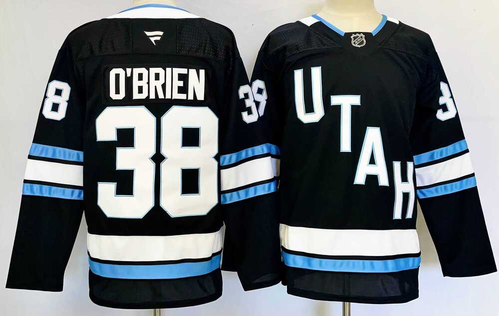 Mens Utah Hockey Club #38 Liam OBrien Navy 2024-25 Stitched Jersey